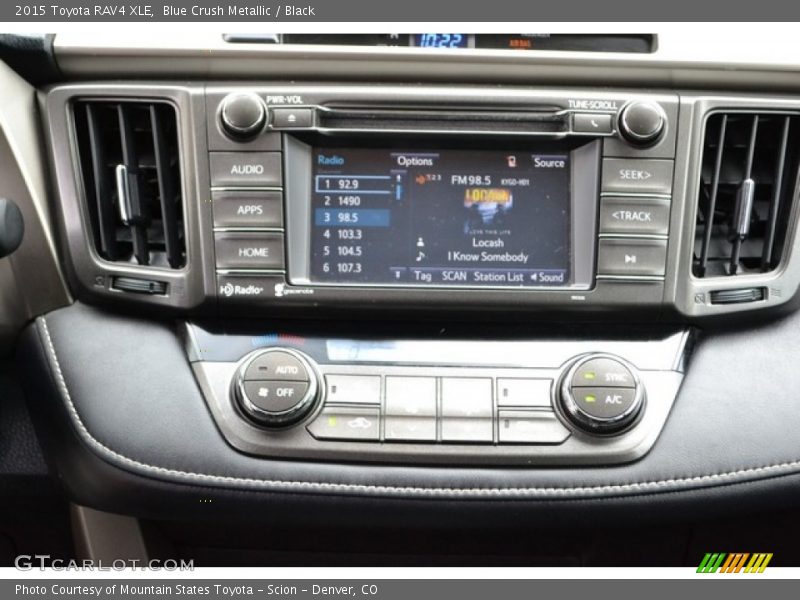 Blue Crush Metallic / Black 2015 Toyota RAV4 XLE