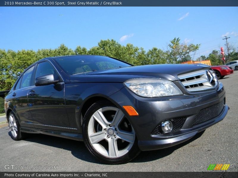 Steel Grey Metallic / Grey/Black 2010 Mercedes-Benz C 300 Sport