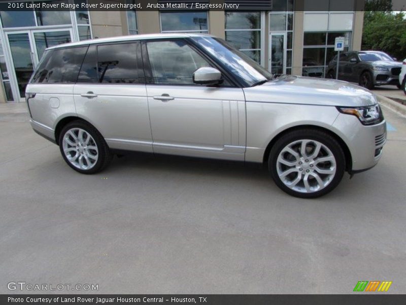Aruba Metallic / Espresso/Ivory 2016 Land Rover Range Rover Supercharged