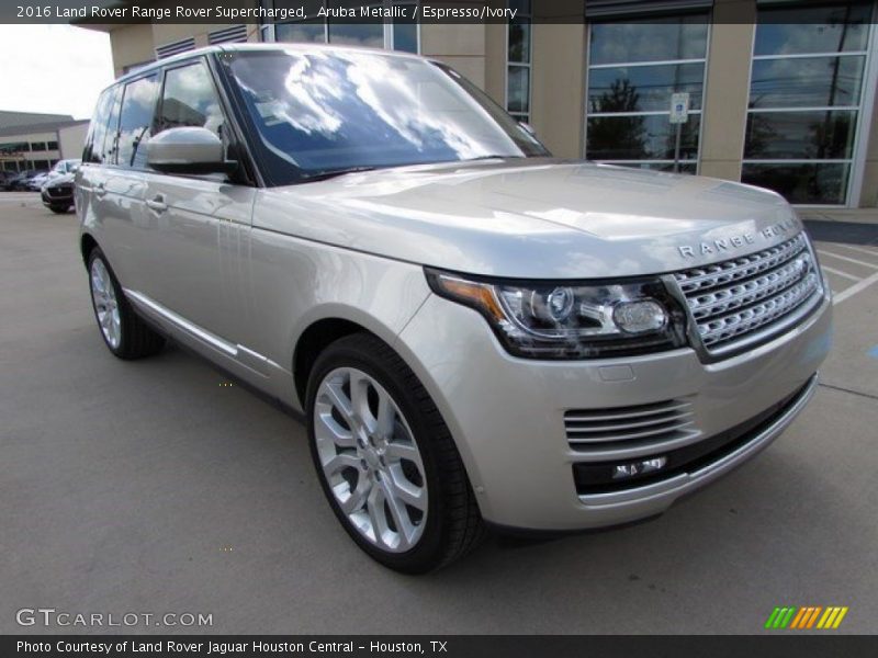 Aruba Metallic / Espresso/Ivory 2016 Land Rover Range Rover Supercharged
