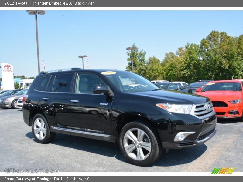 Black / Ash 2012 Toyota Highlander Limited 4WD