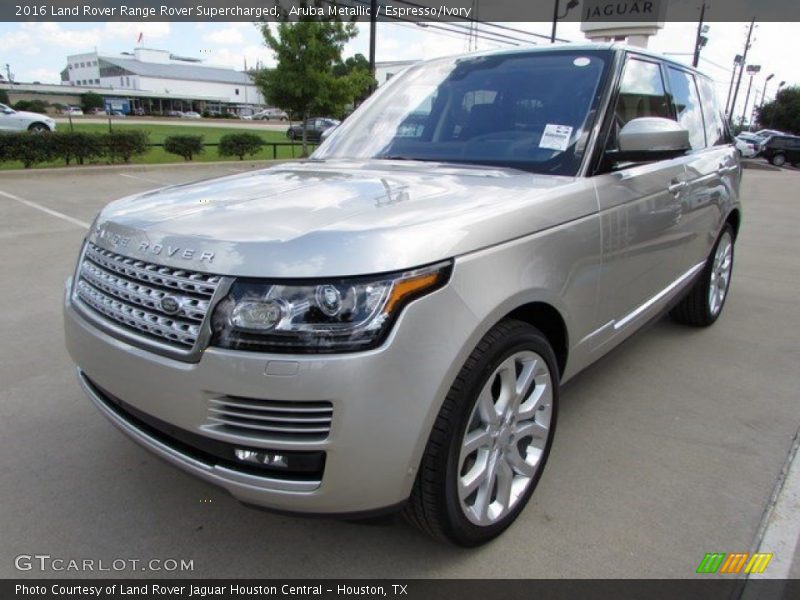 Aruba Metallic / Espresso/Ivory 2016 Land Rover Range Rover Supercharged