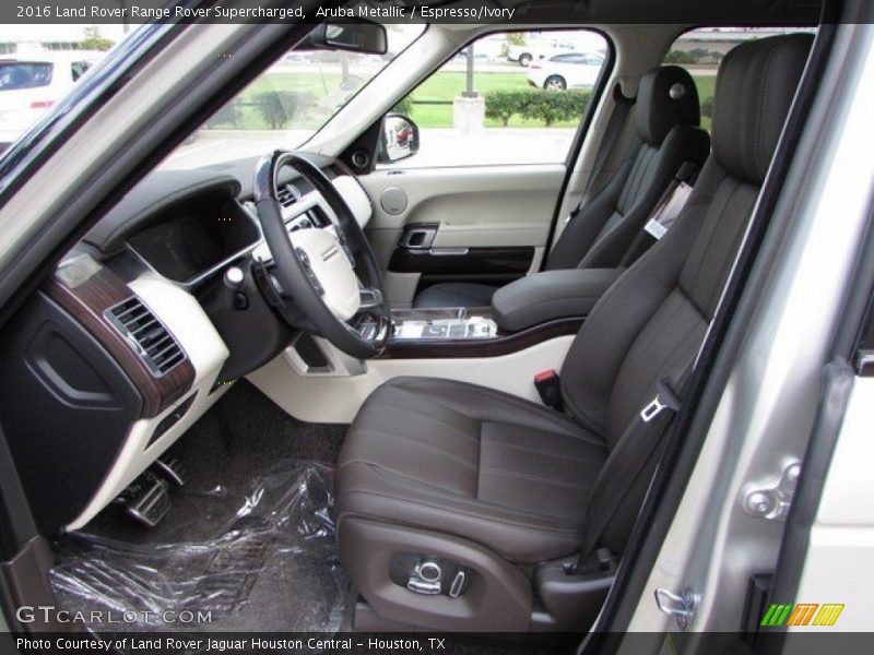 Aruba Metallic / Espresso/Ivory 2016 Land Rover Range Rover Supercharged