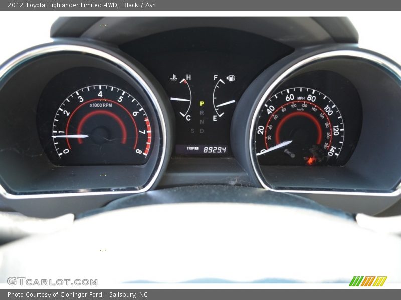 Black / Ash 2012 Toyota Highlander Limited 4WD