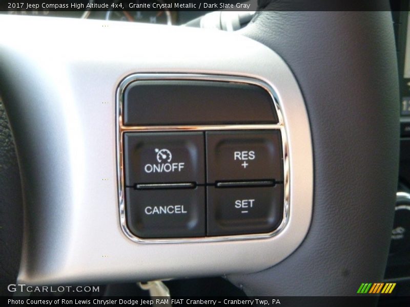 Controls of 2017 Compass High Altitude 4x4