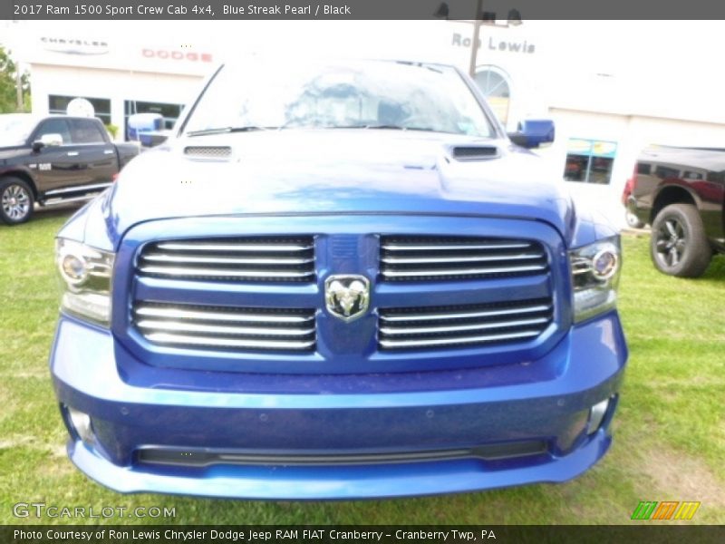 Blue Streak Pearl / Black 2017 Ram 1500 Sport Crew Cab 4x4