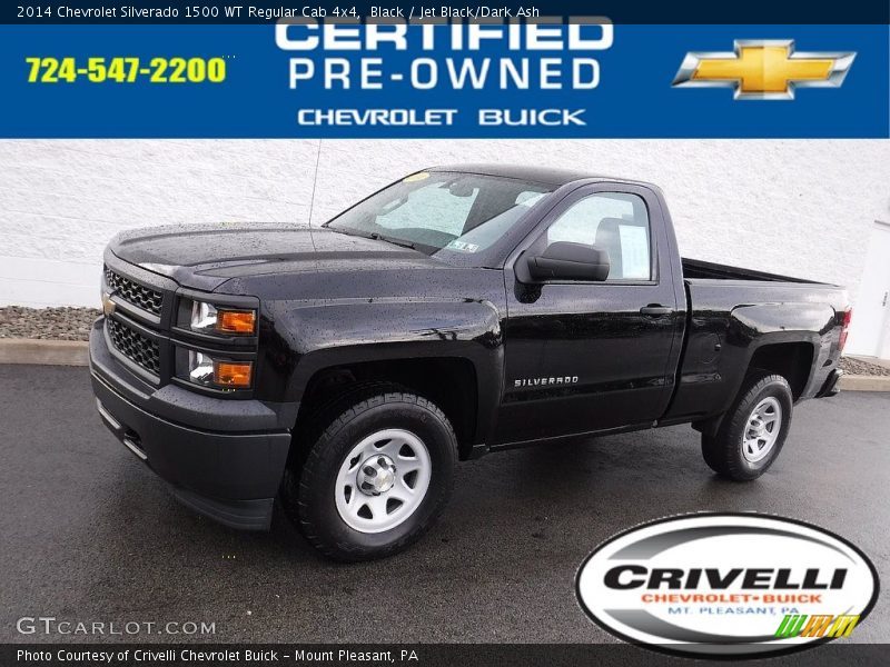 Black / Jet Black/Dark Ash 2014 Chevrolet Silverado 1500 WT Regular Cab 4x4