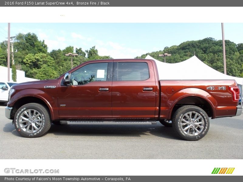 Bronze Fire / Black 2016 Ford F150 Lariat SuperCrew 4x4