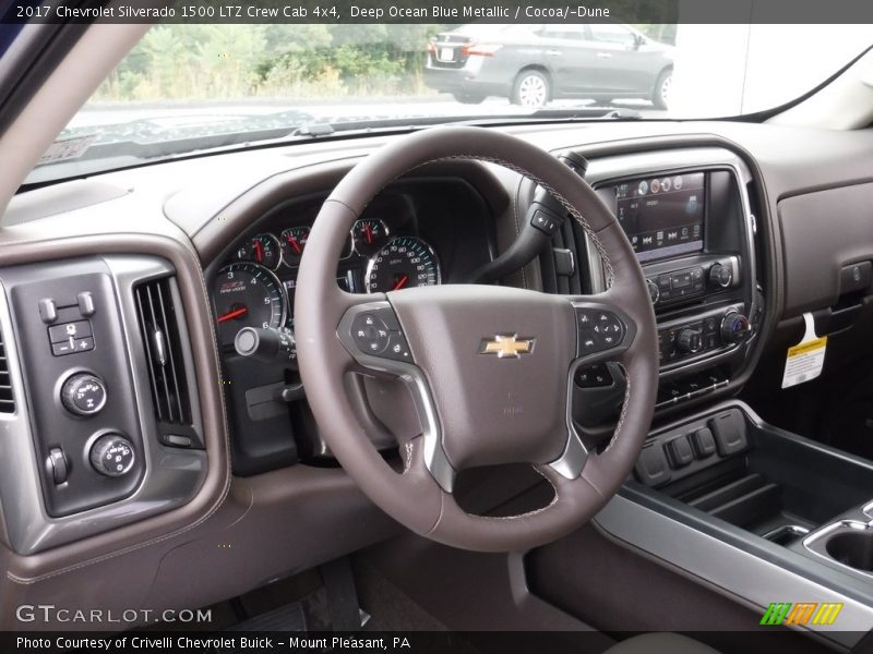 Deep Ocean Blue Metallic / Cocoa/­Dune 2017 Chevrolet Silverado 1500 LTZ Crew Cab 4x4