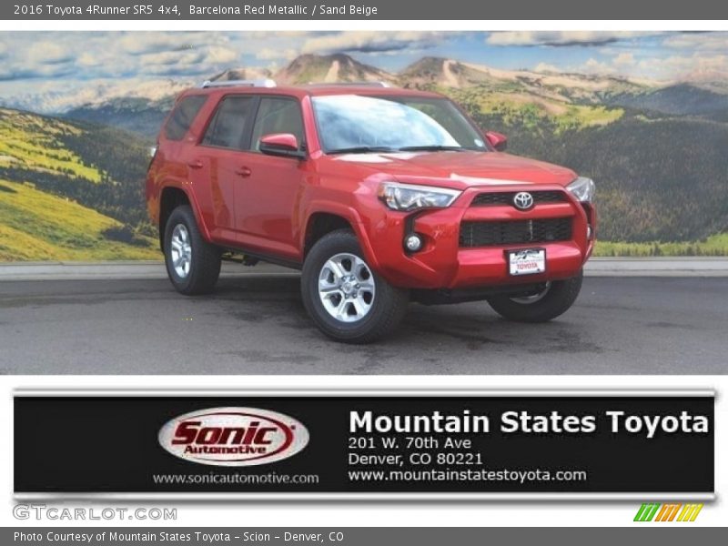 Barcelona Red Metallic / Sand Beige 2016 Toyota 4Runner SR5 4x4