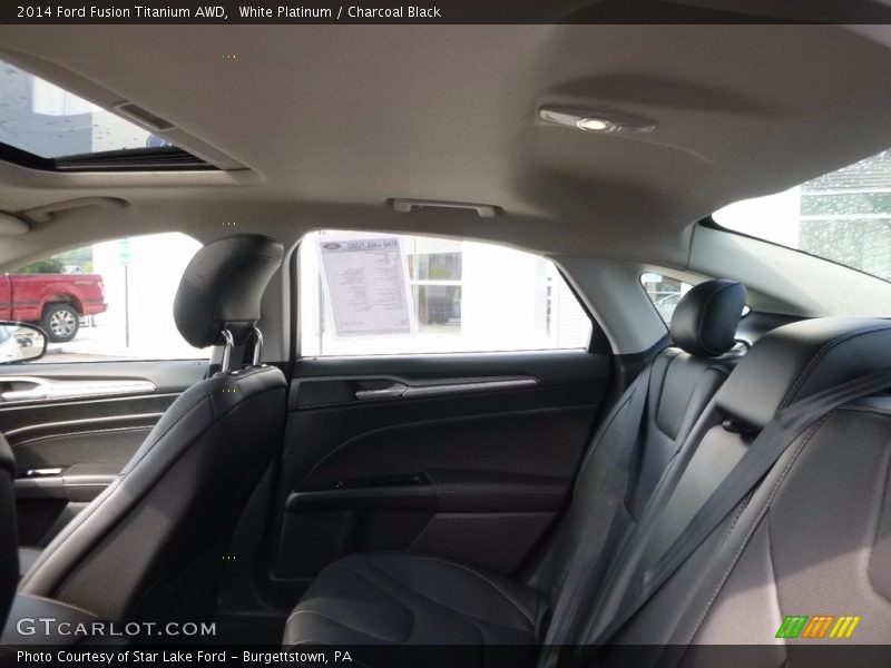 White Platinum / Charcoal Black 2014 Ford Fusion Titanium AWD