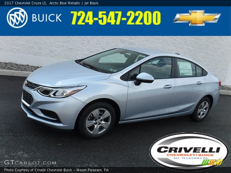 Arctic Blue Metallic / Jet Black 2017 Chevrolet Cruze LS