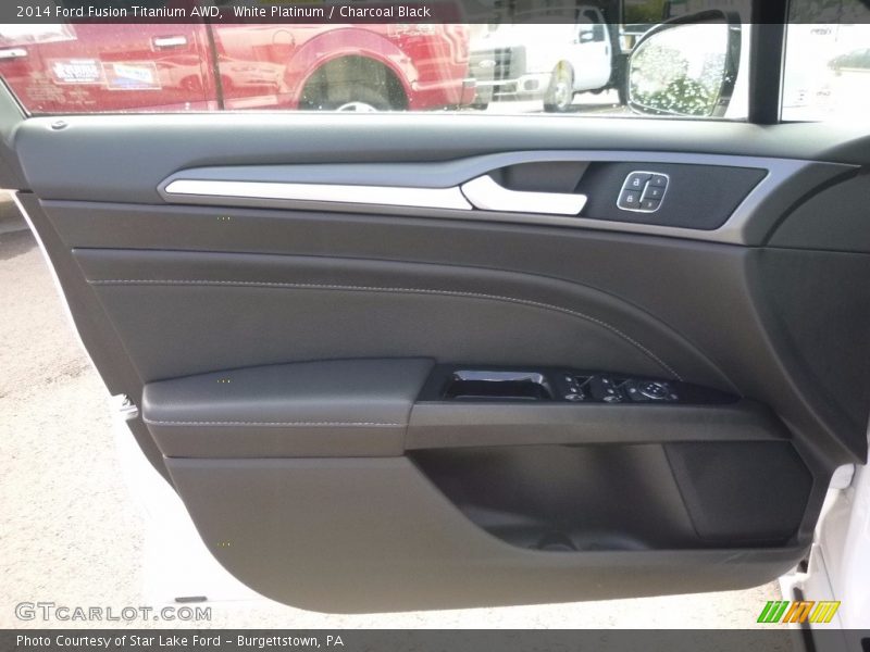White Platinum / Charcoal Black 2014 Ford Fusion Titanium AWD