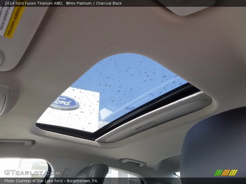 White Platinum / Charcoal Black 2014 Ford Fusion Titanium AWD