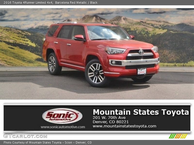 Barcelona Red Metallic / Black 2016 Toyota 4Runner Limited 4x4
