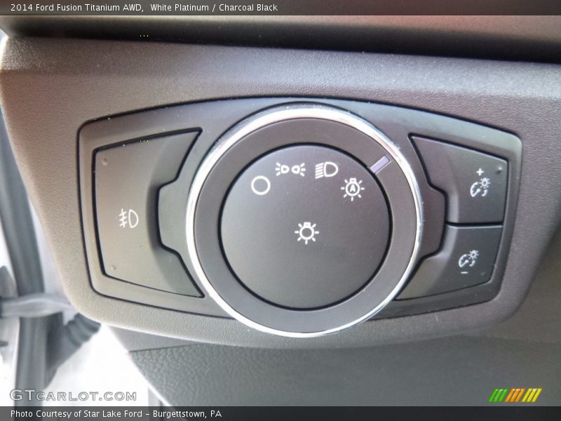 White Platinum / Charcoal Black 2014 Ford Fusion Titanium AWD