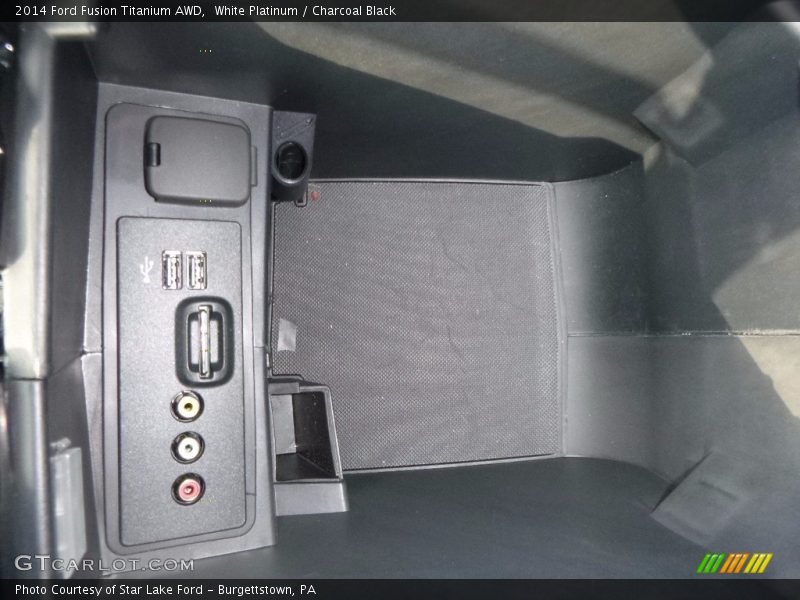 White Platinum / Charcoal Black 2014 Ford Fusion Titanium AWD