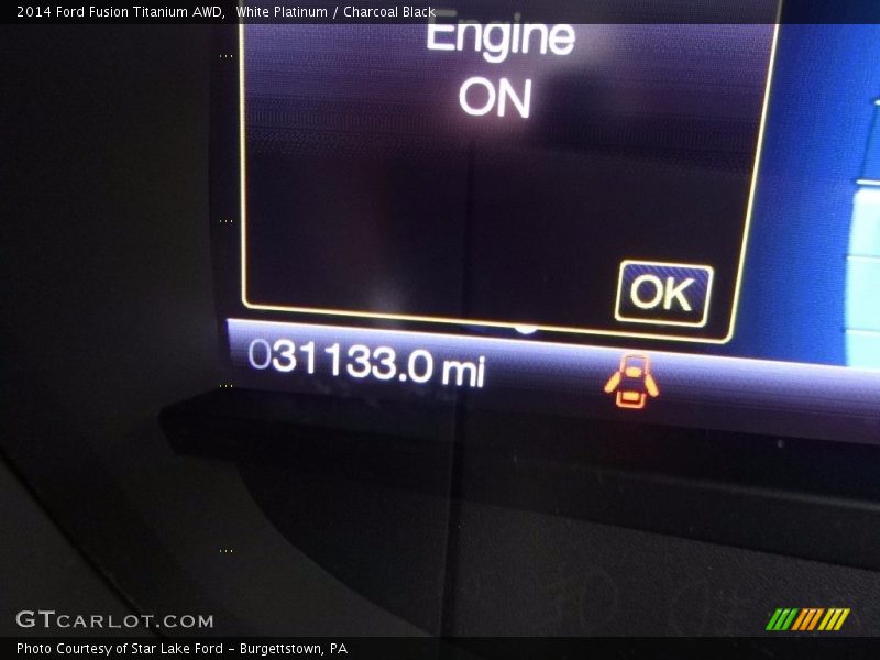 White Platinum / Charcoal Black 2014 Ford Fusion Titanium AWD