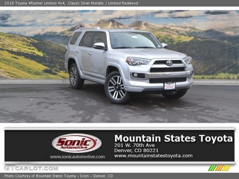 Classic Silver Metallic / Limited Redwood 2016 Toyota 4Runner Limited 4x4