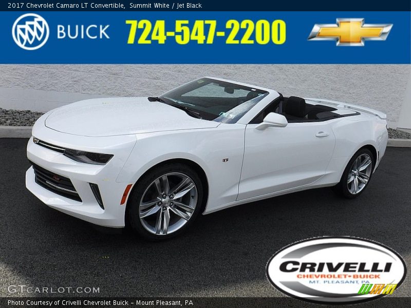 Summit White / Jet Black 2017 Chevrolet Camaro LT Convertible