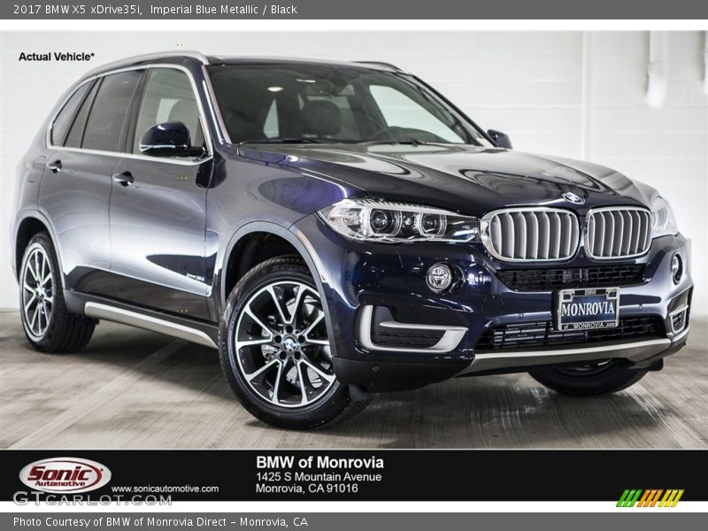 Imperial Blue Metallic / Black 2017 BMW X5 xDrive35i