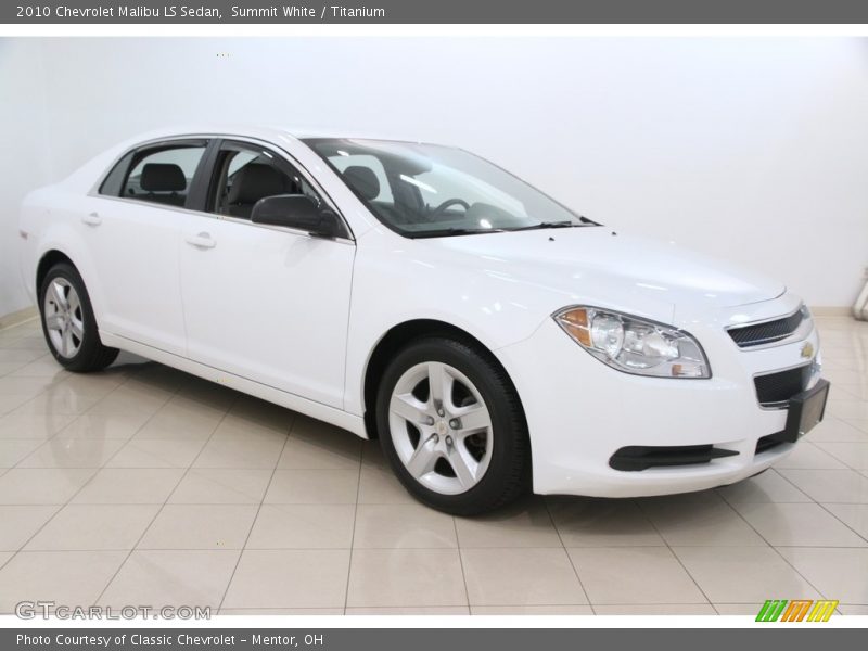 Summit White / Titanium 2010 Chevrolet Malibu LS Sedan
