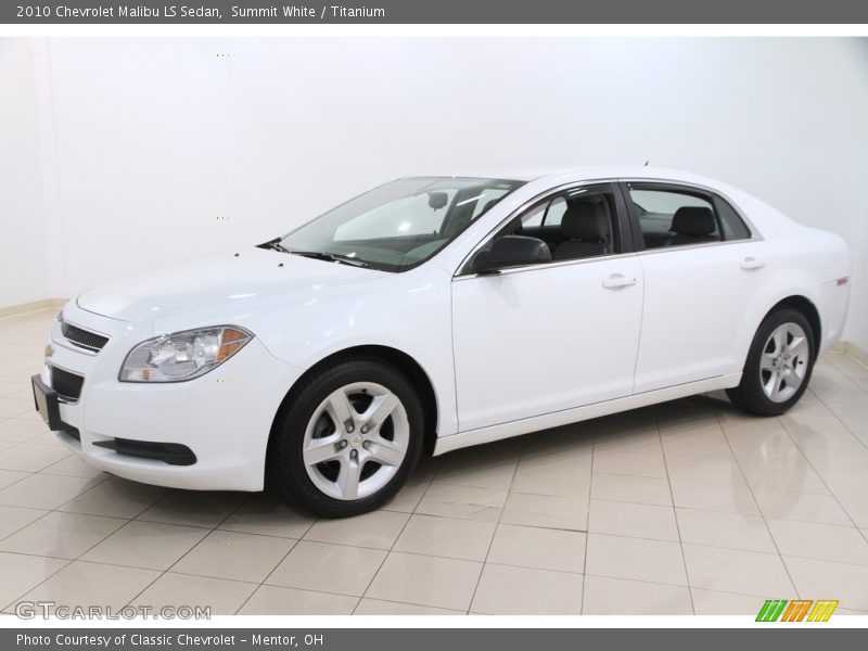 Summit White / Titanium 2010 Chevrolet Malibu LS Sedan