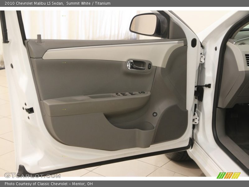 Summit White / Titanium 2010 Chevrolet Malibu LS Sedan