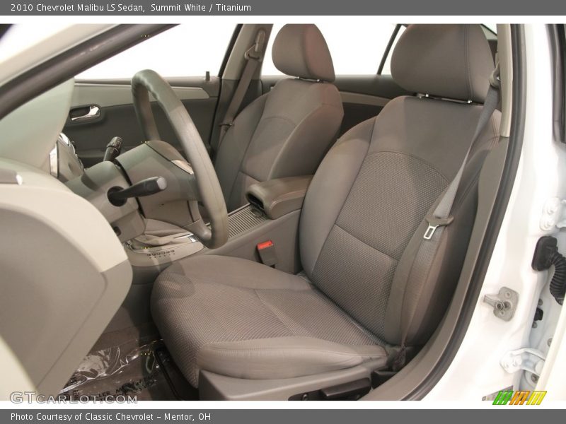 Summit White / Titanium 2010 Chevrolet Malibu LS Sedan