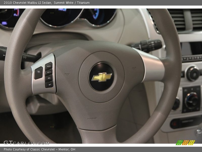 Summit White / Titanium 2010 Chevrolet Malibu LS Sedan