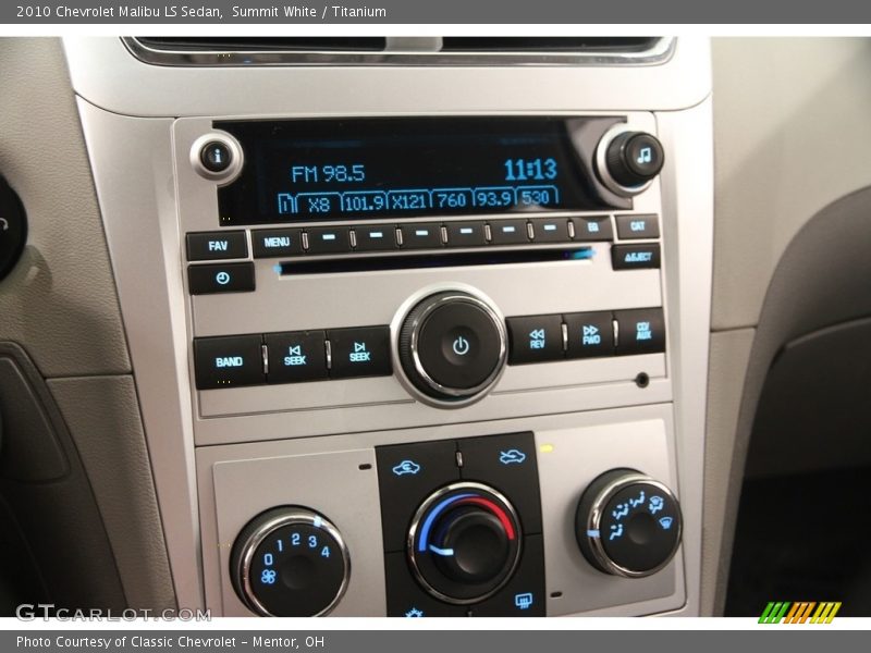 Summit White / Titanium 2010 Chevrolet Malibu LS Sedan
