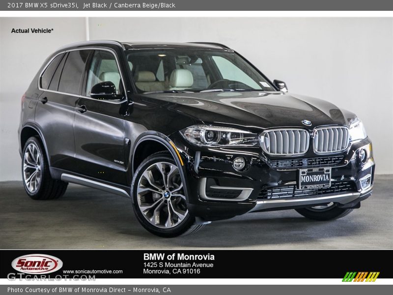 Jet Black / Canberra Beige/Black 2017 BMW X5 sDrive35i