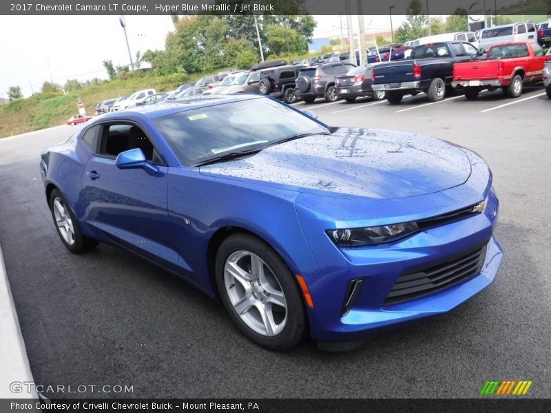 Hyper Blue Metallic / Jet Black 2017 Chevrolet Camaro LT Coupe