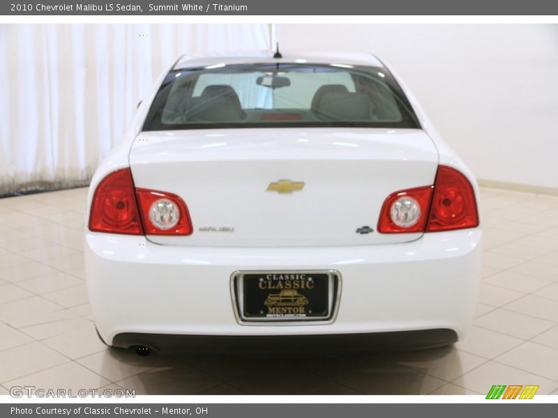 Summit White / Titanium 2010 Chevrolet Malibu LS Sedan