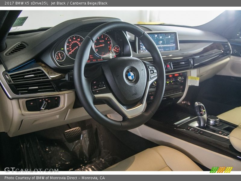 Jet Black / Canberra Beige/Black 2017 BMW X5 sDrive35i