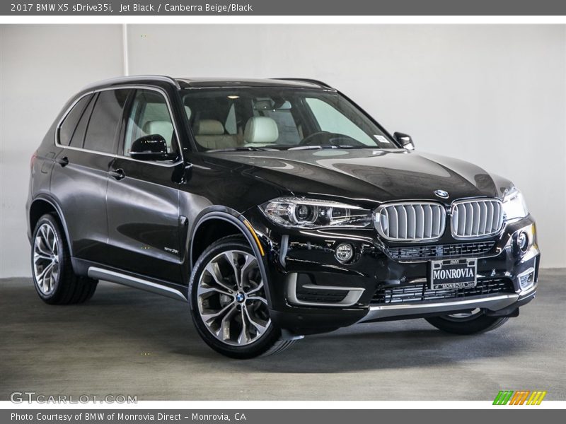 Jet Black / Canberra Beige/Black 2017 BMW X5 sDrive35i