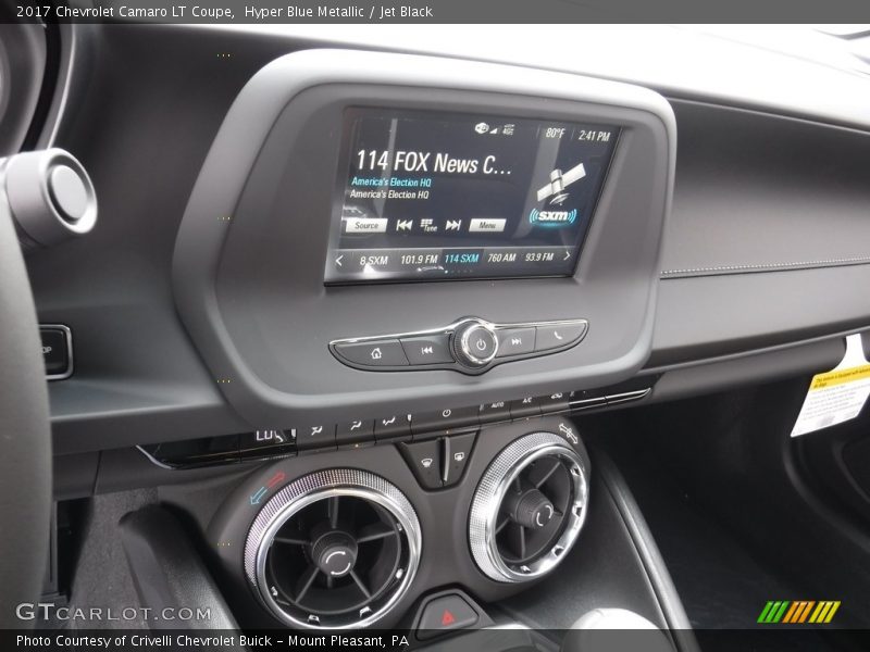 Hyper Blue Metallic / Jet Black 2017 Chevrolet Camaro LT Coupe