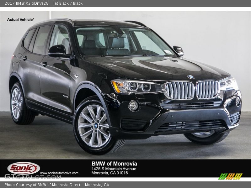 Jet Black / Black 2017 BMW X3 xDrive28i