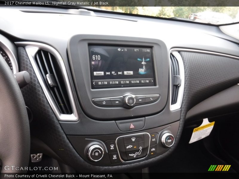 Nightfall Gray Metallic / Jet Black 2017 Chevrolet Malibu LS