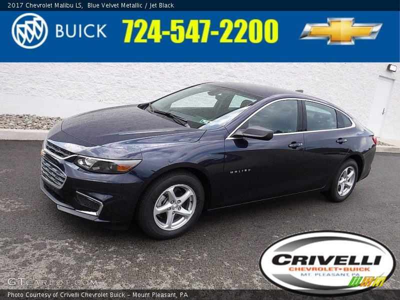 Blue Velvet Metallic / Jet Black 2017 Chevrolet Malibu LS