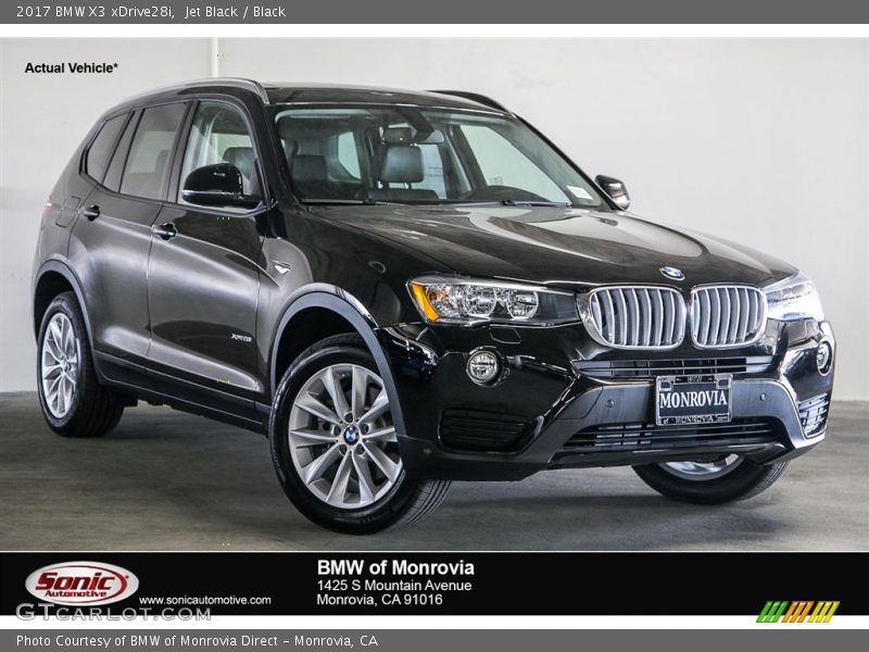 Jet Black / Black 2017 BMW X3 xDrive28i