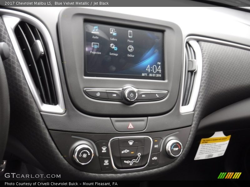 Blue Velvet Metallic / Jet Black 2017 Chevrolet Malibu LS