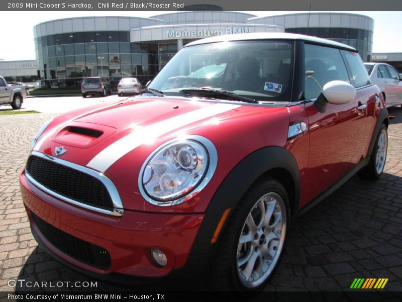 Chili Red / Black/Rooster Red 2009 Mini Cooper S Hardtop