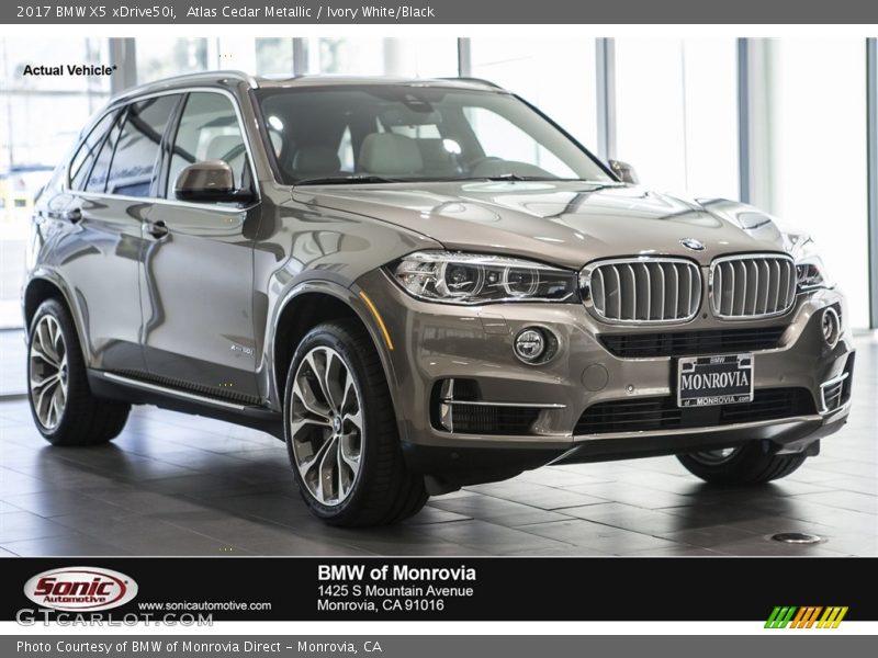 Atlas Cedar Metallic / Ivory White/Black 2017 BMW X5 xDrive50i