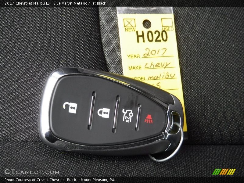 Blue Velvet Metallic / Jet Black 2017 Chevrolet Malibu LS