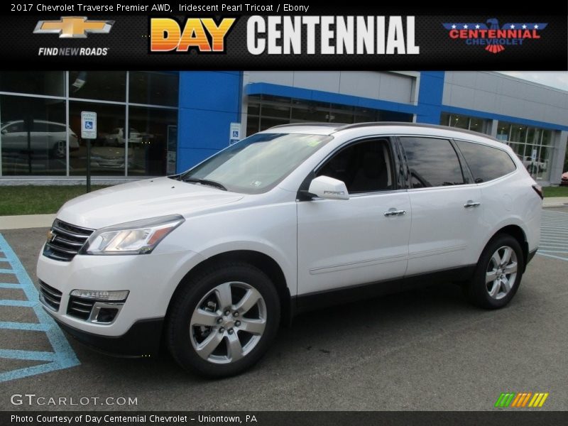 Iridescent Pearl Tricoat / Ebony 2017 Chevrolet Traverse Premier AWD