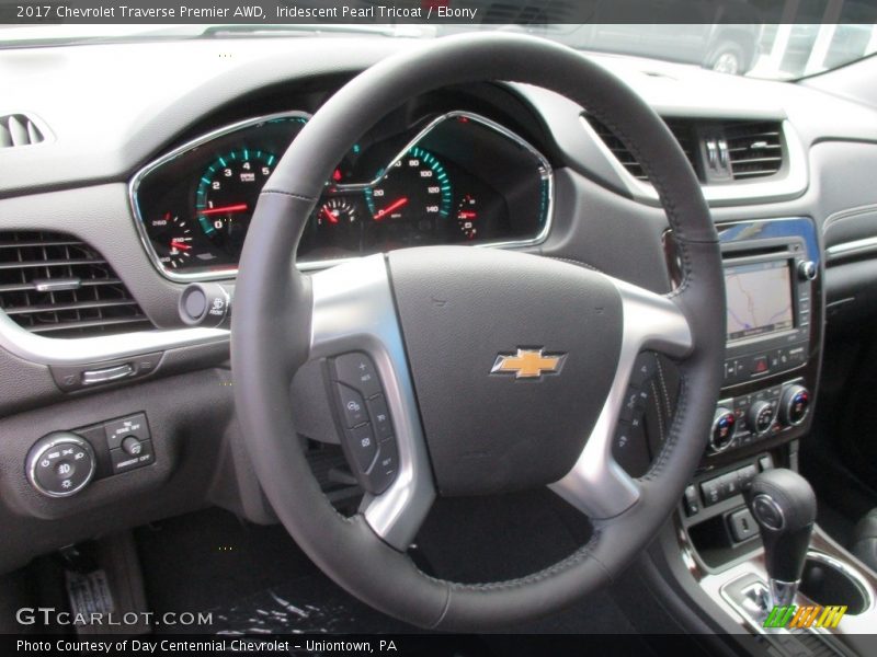 Iridescent Pearl Tricoat / Ebony 2017 Chevrolet Traverse Premier AWD