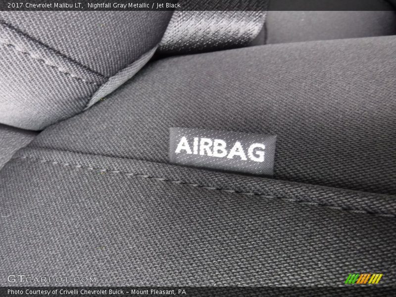 Nightfall Gray Metallic / Jet Black 2017 Chevrolet Malibu LT