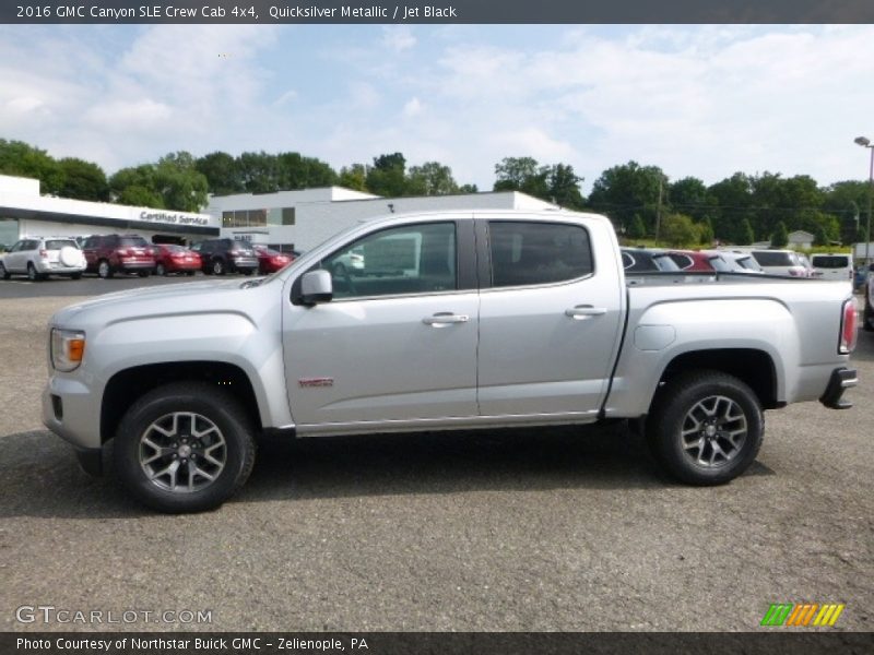 Quicksilver Metallic / Jet Black 2016 GMC Canyon SLE Crew Cab 4x4