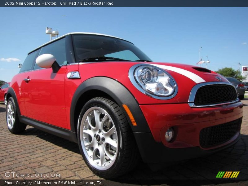 Chili Red / Black/Rooster Red 2009 Mini Cooper S Hardtop